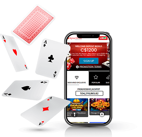 Mobile application of Royal Vegas casino for Android & iOS users